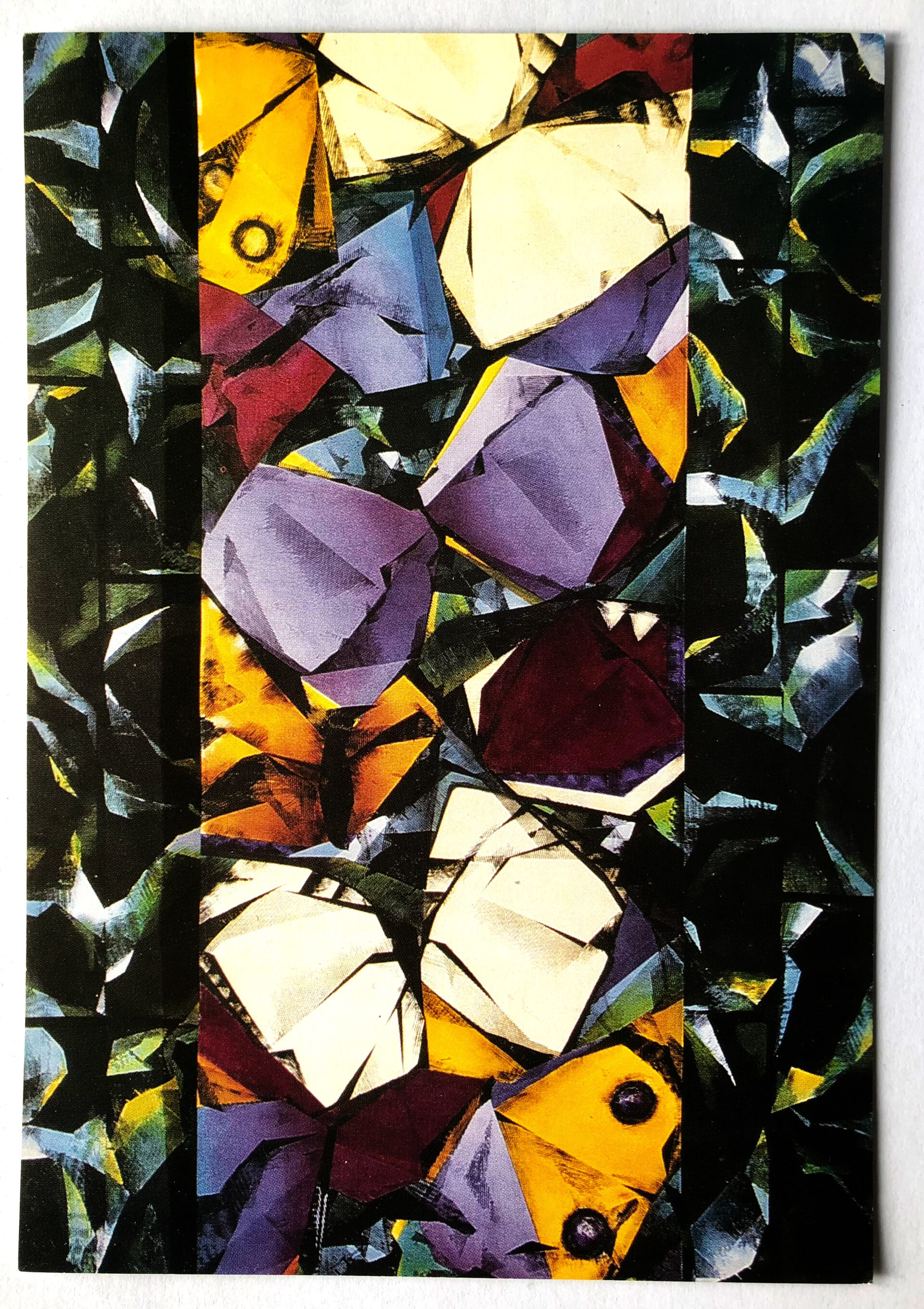 Konstverk av Kerstin Neij-Fjärilshuset, 95x200 cm (tillhör Statens konstråd )